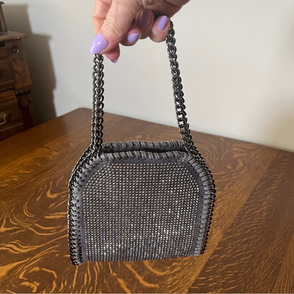 AKIRA Shimmering Crystal Silver Mini Bag - Picture 3 of 8
